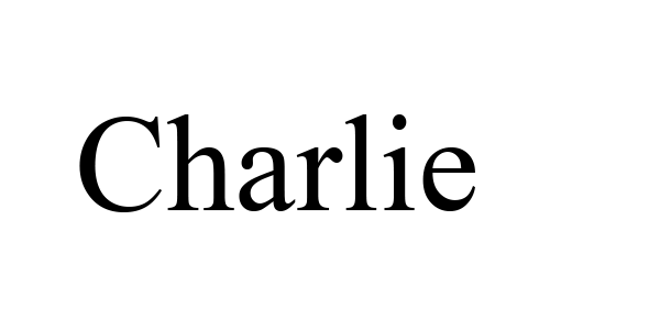 charlie's name animated