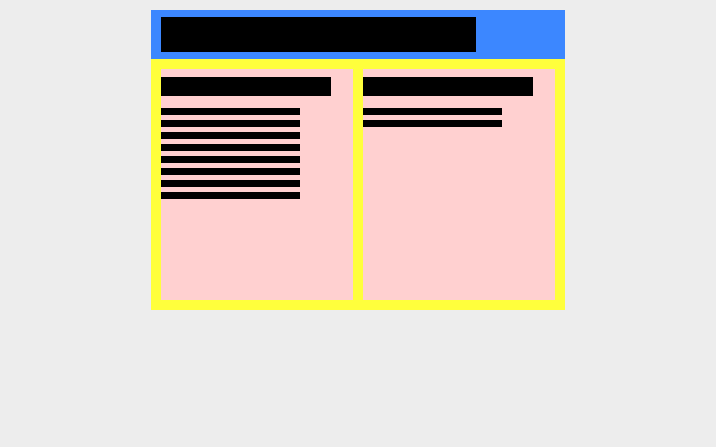 wireframe of what the site should look like