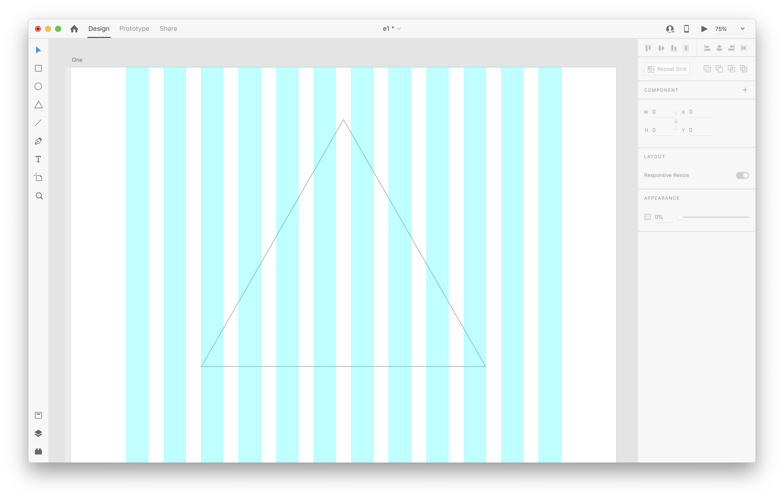 image of triangle on the artboard