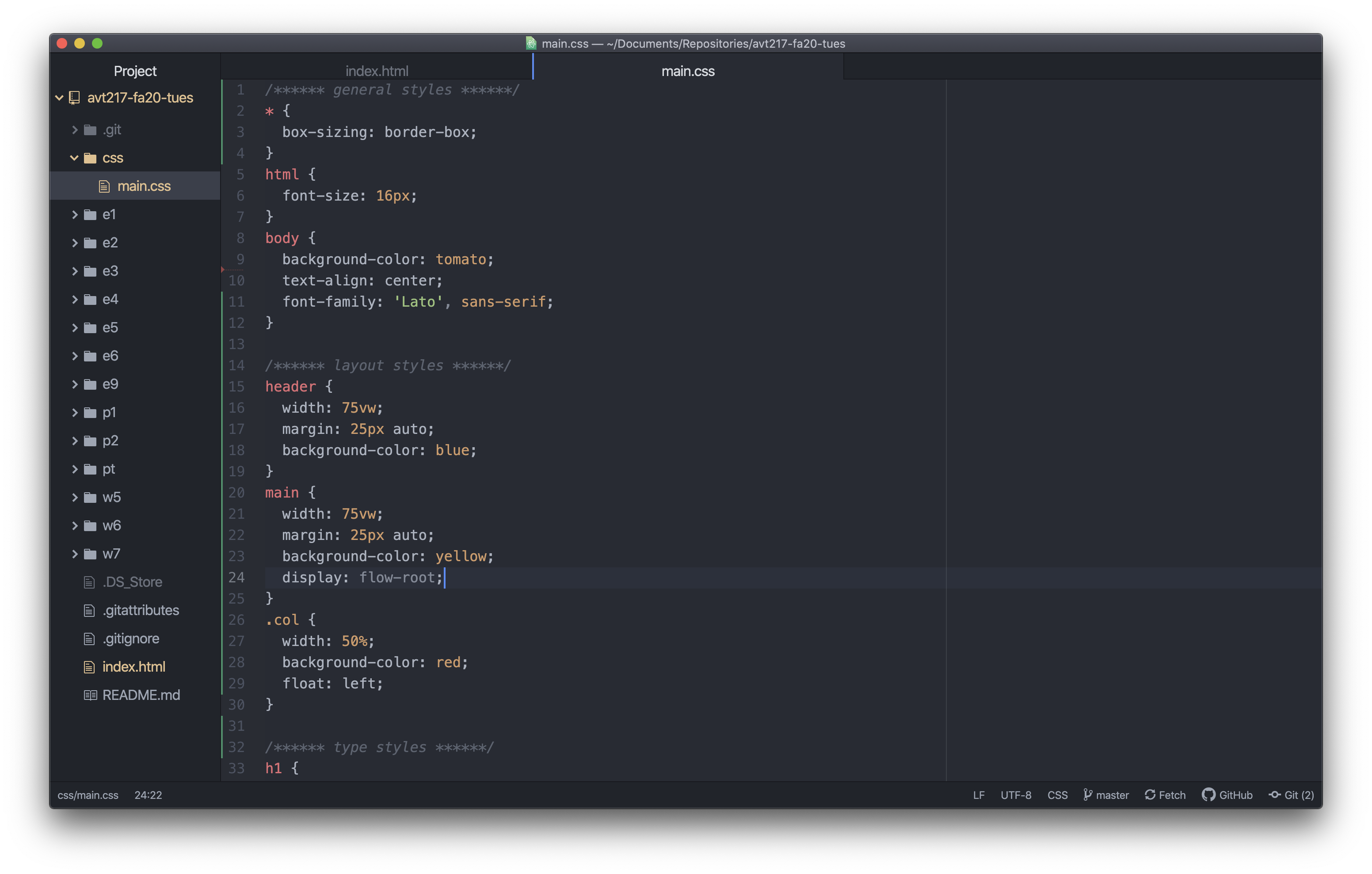 display: flow-root; added to main